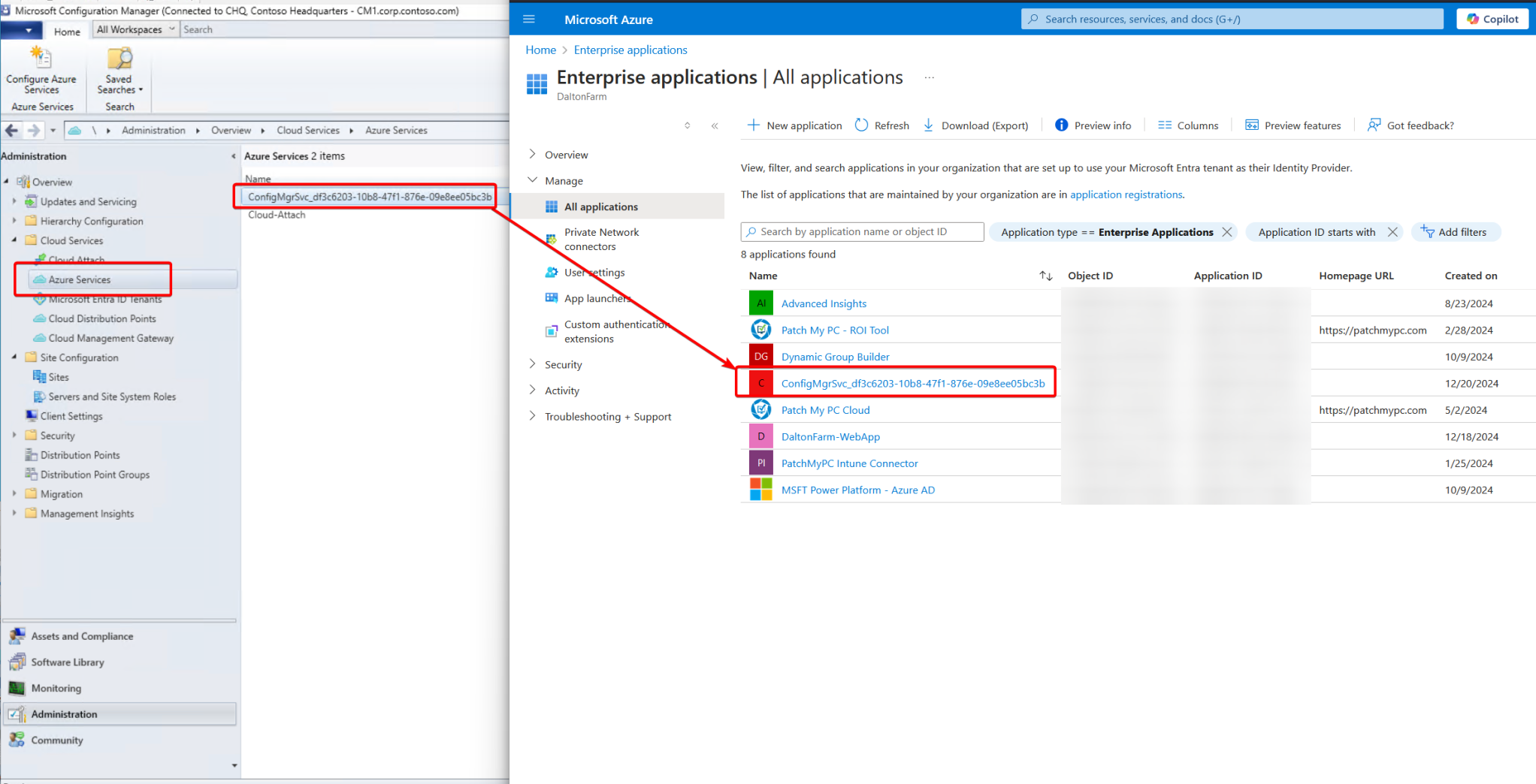 Enterprise application view